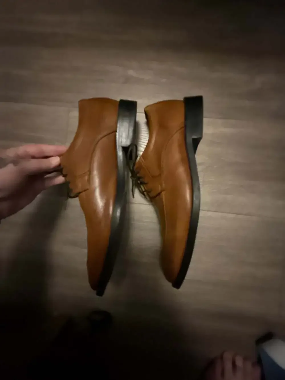 Rockport Men's Leather Dress Shoes Tan Brown Lace Up Oxfords